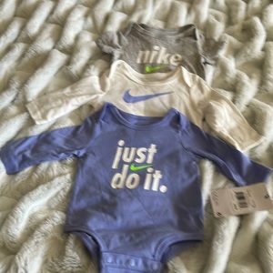 3 piece set of Nike onesies Size 3 months